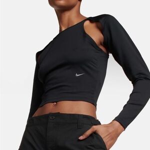 Nike Dri-Fit Black Cutout Long-sleeve Top Medium